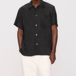 Kith &Kin Black Silk Button Down